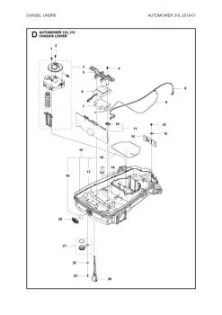 Chassis-Unterteil (Untergehäuse) P15 2015–2018 für Automower 310/315/315X