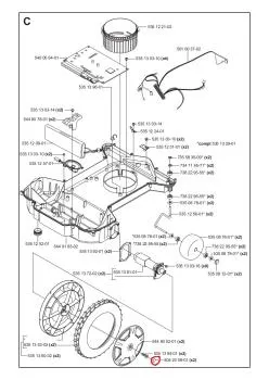 Deckscheibe für Radschraube Hinterachse Husqvarna Automower G2