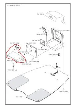 Nachrüst-Kit Andockhalter / Console Assy Ladestation für Automower 220AC/230ACX/260ACX/265ACX/Solar Hybrid/R160 - 5100597-04