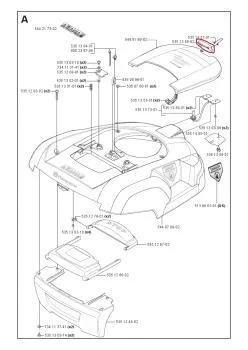 Sperre Griffmulde / Abdeckung G2 (Dunkelgrün) für Husqvarna Automower® 210C/220AC – 5351349-02
