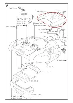 Deckel/Abdeckung Mähdeck 220AC (dunkelgrün) – 544918002