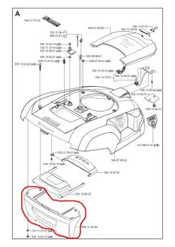 Stoßfänger hinten (Rear Bumper) für Husqvarna Automower 220 AC / 230 ACX / Solar Hybrid