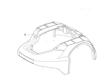 Husqvarna Automower Gehäuse / Main Body Kit mit Magneten & Warnaufkleber
