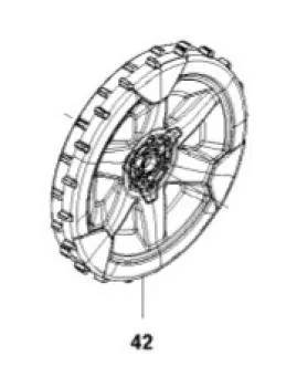 Husqvarna Hinterrad grau komplett