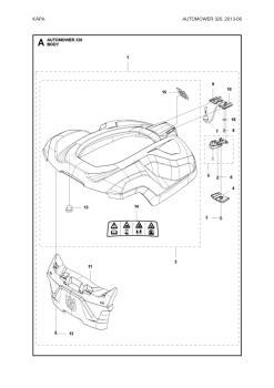 Gehäuse komplett (Bodykit) für Husqvarna Automower 320/420/440