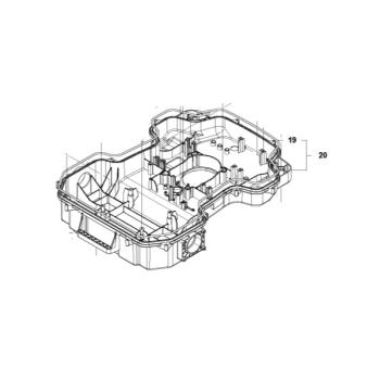 Preview: Chassis-Unterteil / Untergehäuse für Husqvarna Automower 320/420/440/520
