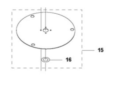 Preview: Husqvarna Gleitplatte / Gleitteller Ø222mm mit Dichtung für Automower 320/330X