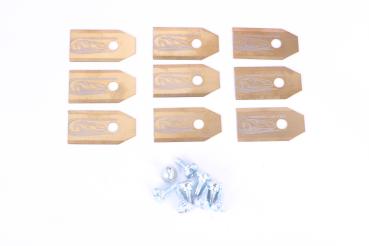 Rasenroboterklingen mower.center titanbeschichtet 35×18×0,75 mm (3 g) – besonders scharf