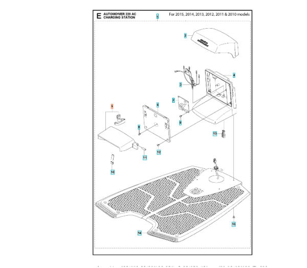 Ladeblech / Ladekontakt Ladestation Husqvarna Automower G2 220AC/230ACX/Solar Hybrid – 5351374-01
