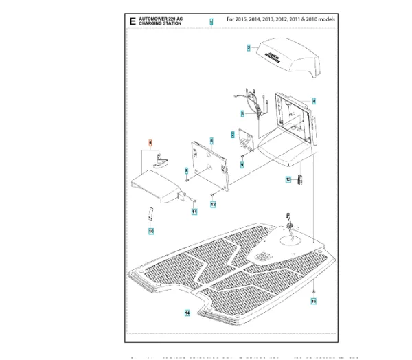 Kontaktplatte / Charging Plate (Brose) für Husqvarna Automower G2 Ladestation – 5053477-01