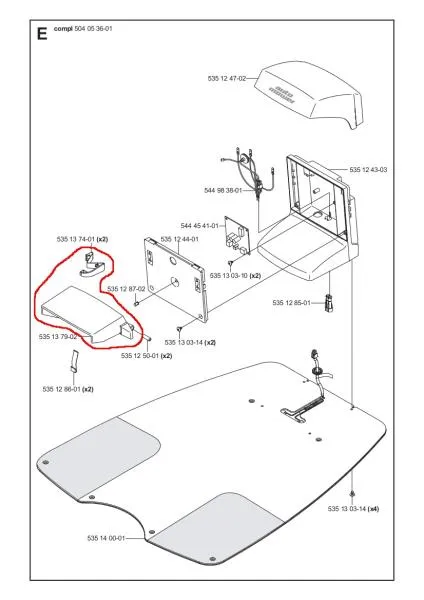 Nachrüst-Kit Andockhalter / Console Assy Ladestation für Automower 220AC/230ACX/260ACX/265ACX/Solar Hybrid/R160 - 5100597-04