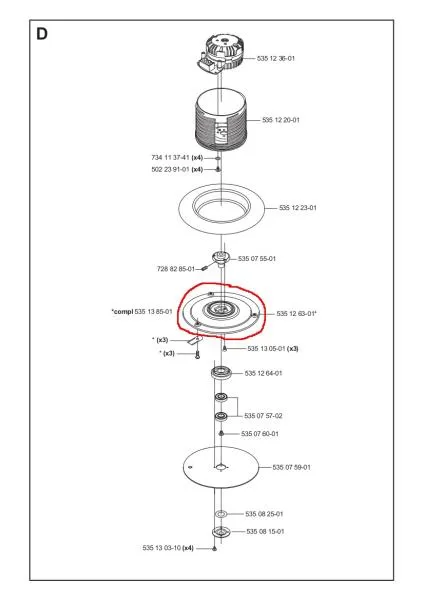 Messerscheibe G2 2004-2015 (ohne Messer) für Husqvarna Automower® 220AC/230ACX/Solar Hybrid – 5351263-02