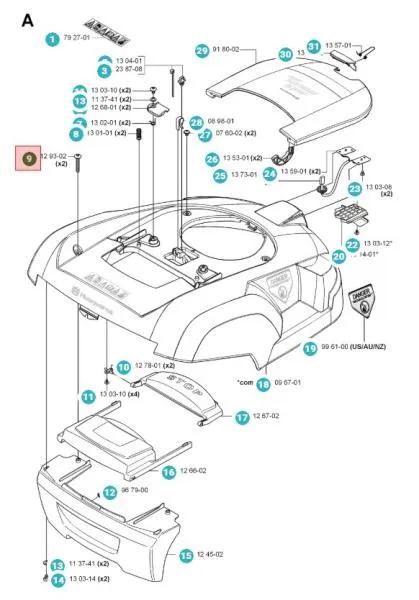 Schraube M6x40SV (Gehäuse) für Husqvarna Automower® G2 – 535129302