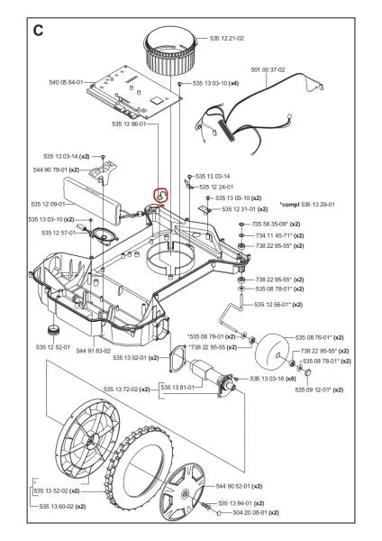Husqvarna Kabelhalter Metall für Automower G2/220AC – MPN 535139601