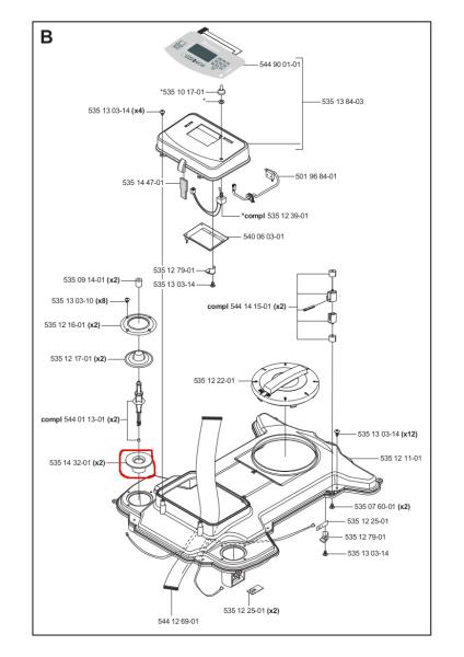 Bewegungsbegrenzer / Stoßsensor-Führung Husqvarna Automower – 5351432-01
