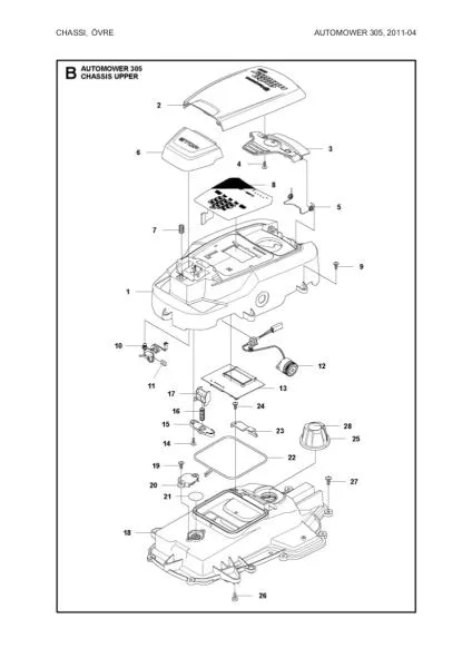 Tastaturfolie (Keyboard) für Automower 105/305/308
