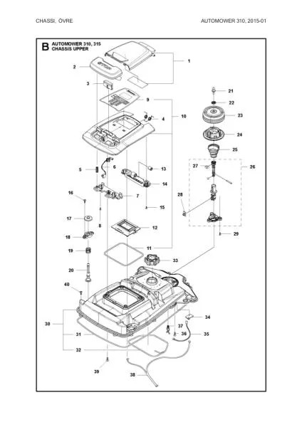 Abdeckungssatz Tastatur Husqvarna Automower 310 – 587449001