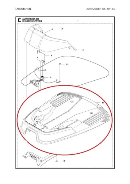 Bodenplatte (Unterteil) Ladestation G3 P1