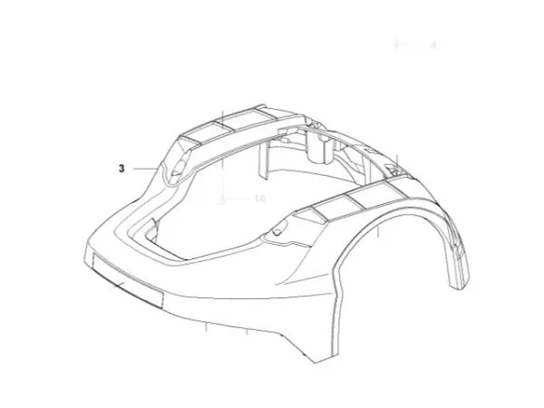 Husqvarna Automower Gehäuse / Main Body Kit mit Magneten & Warnaufkleber
