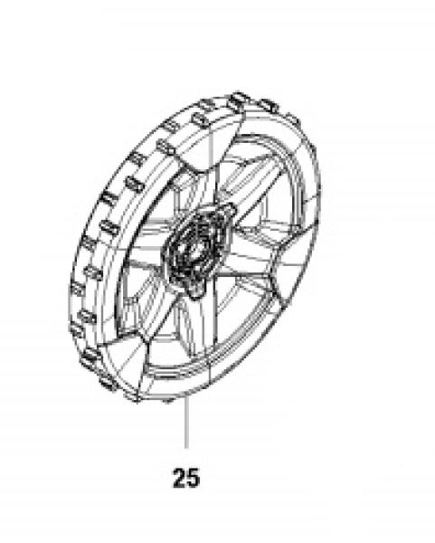 Husqvarna Hinterrad grau komplett