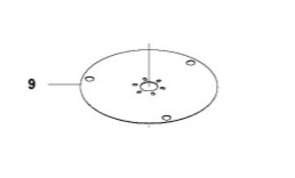 Gleitplatte/Gleitteller Husqvarna Automower 310/315/315X/435X AWD/535 AWD (Ø200 mm)