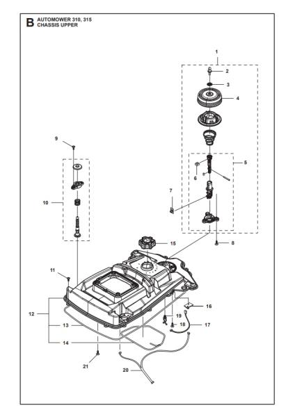 Dichtungsstreifen Chassis Husqvarna Automower 310/315 – 5886160-02