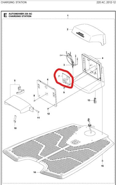 Husqvarna Platine Ladestation Automower 220AC/230 ACX (G2 ab 2010) – 5929096-01
