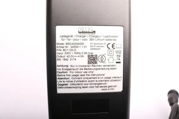 BMZ E-bike Ladegerät GoSwissDrive 42V 4A für 36V LiIon Akkus