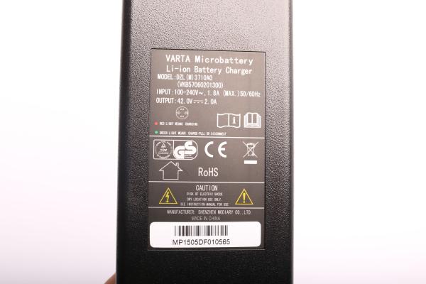 VARTA E-bike Ladegerät 3710A0 VKB57060201300 42V 2A